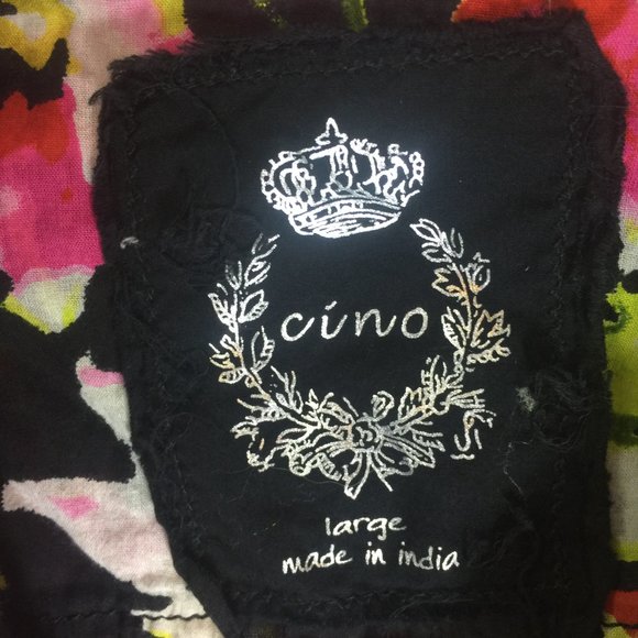 Cino Boutique Beautiful Vibrant Cotton Blouse Great Fit - Picture 2 of 14